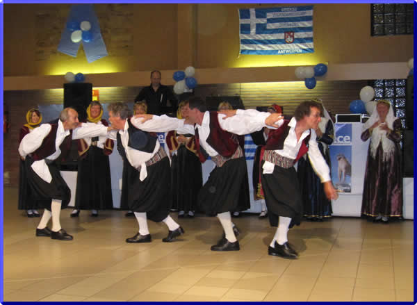 Een dans van het eiland Naxos met een komische noot
